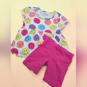 *0863 The Place smiley face dress girls 3T